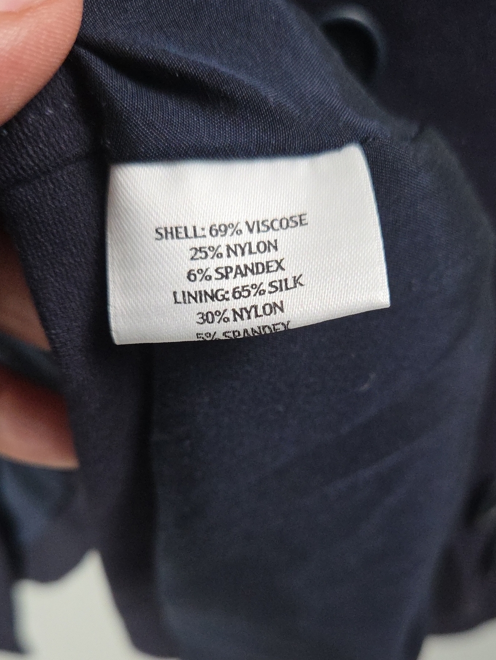 Eileen Fisher Navy Blue 4-Button Blazer Sz L Viscose Nylon Spandex Blend - Picture 9 of 12